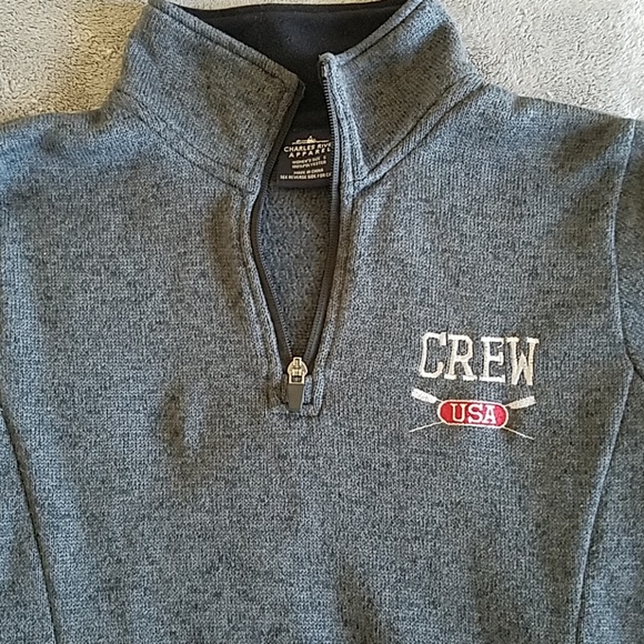 🔷️ 5/$25 Charles River Crew Quarter Zip Sweater Small - Picture 2 of 6